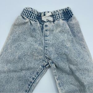 Vintage Y2K light wash acid blue/gry infant pants size 12 months 100% cotton